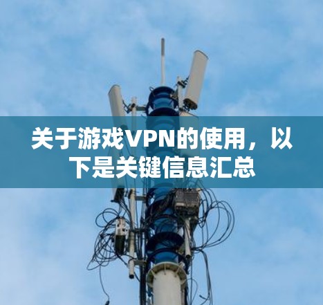 关于游戏VPN的使用，以下是关键信息汇总