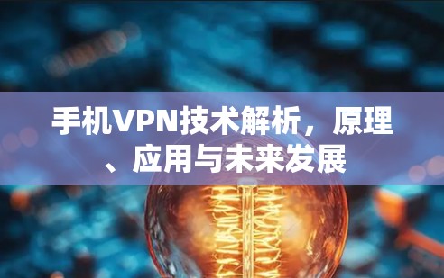 手机VPN技术解析，原理、应用与未来发展