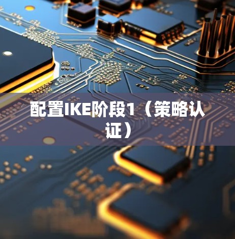配置IKE阶段1（策略认证）
