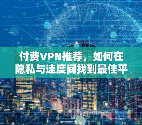 付费VPN推荐,如何在隐私与速度间找到最佳平衡?