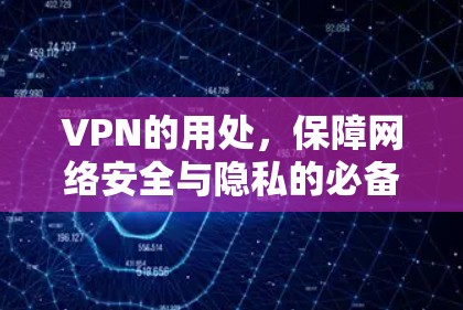 VPN的用处，保障网络安全与隐私的必备工具